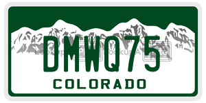 DMWQ75  license plate in CO
