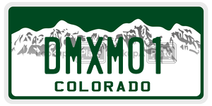 DMXM01  license plate in CO
