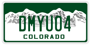 DMYU04  license plate in CO