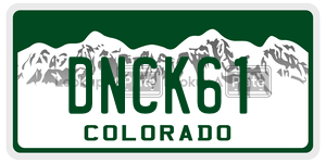 DNCK61  license plate in CO