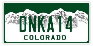 DNKA14  license plate in CO