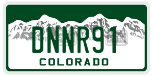 DNNR91  license plate in CO
