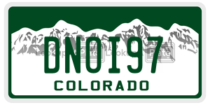 DNOI97  license plate in CO