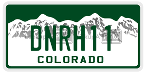 DNRH11  license plate in CO