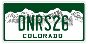DNRS26  license plate in CO