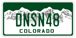 DNSN48  license plate in CO