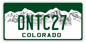 DNTC27  license plate in CO