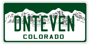 DNTEVEN  license plate in CO