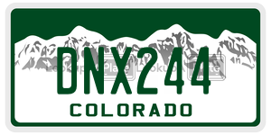 DNX244  license plate in CO