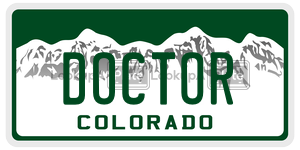 DOCTOR  license plate in CO