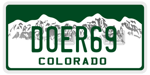 DOER69  license plate in CO