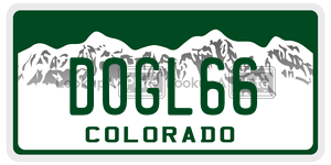 DOGL66  license plate in CO