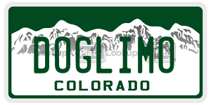 DOGLIMO  license plate in CO