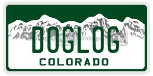 DOGLOG  license plate in CO