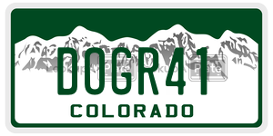 DOGR41  license plate in CO