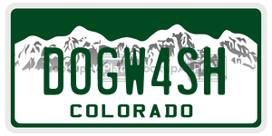DOGW4SH license plate in Colorado