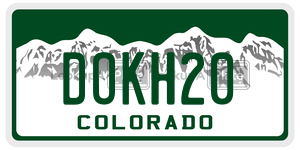 DOKH20  license plate in CO