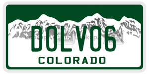 DOLV06 license plate in Colorado