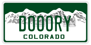 DOOORY  license plate in CO