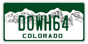 DOWH64  license plate in CO