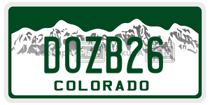 DOZB26  license plate in CO