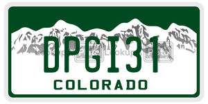 DPGI31  license plate in CO