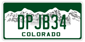 DPJB34  license plate in CO