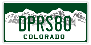 DPRS80  license plate in CO