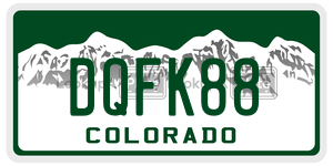 DQFK88  license plate in CO