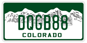 DQGB88 license plate in Colorado