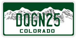 DQGN25  license plate in CO