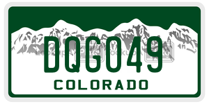 DQGO49  license plate in CO