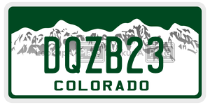 DQZB23  license plate in CO