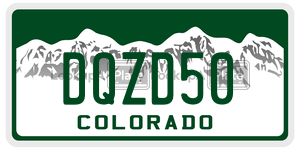 DQZD50  license plate in CO