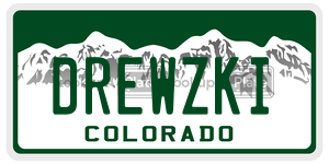 DREWZKI  license plate in CO