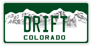 DRIFT  license plate in CO