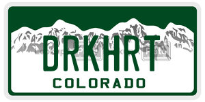 DRKHRT  license plate in CO