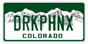 DRKPHNX license plate in Colorado