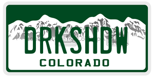 DRKSHDW license plate in Colorado