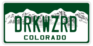 DRKWZRD  license plate in CO