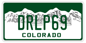 DRLP69  license plate in CO