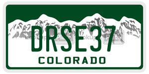 DRSE37  license plate in CO