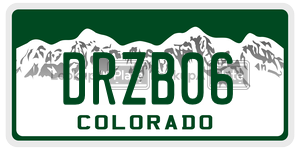 DRZB06  license plate in CO
