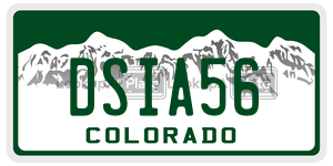 DSIA56  license plate in CO