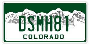 DSMH81  license plate in CO