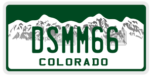 DSMM66  license plate in CO