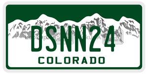 DSNN24  license plate in CO