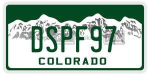 DSPF97  license plate in CO
