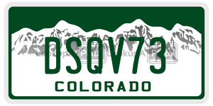 DSQV73  license plate in CO