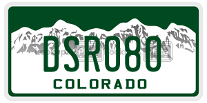 DSRO80  license plate in CO